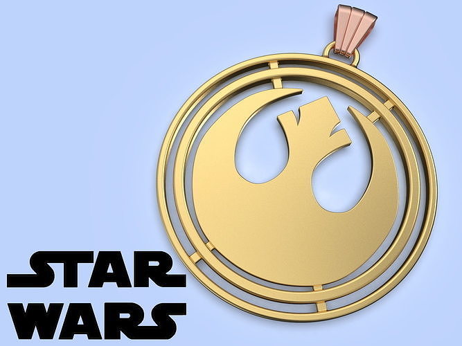Star Wars Rebel Alliance Medallion cosplay 3d model for print 3D print model
