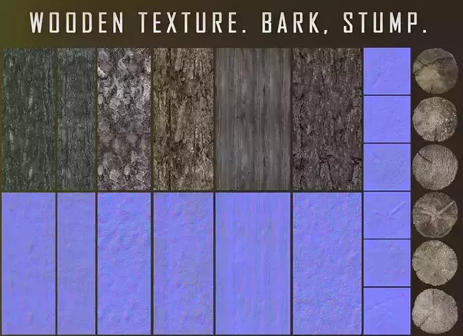 Wooden texture Bark Stump Texture