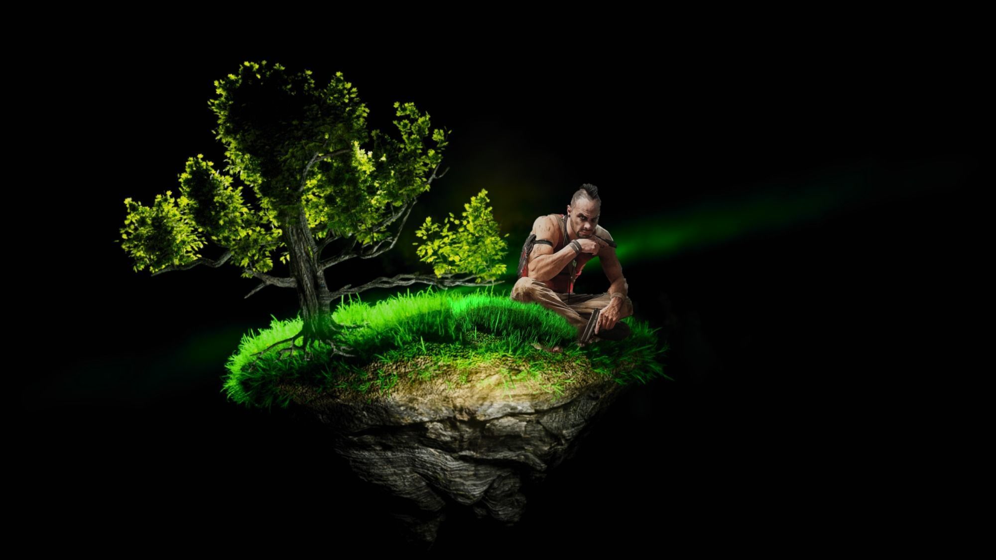 Land of Mysteries Complete Scene Floating Islands and Castle Low-poly 3D model_2