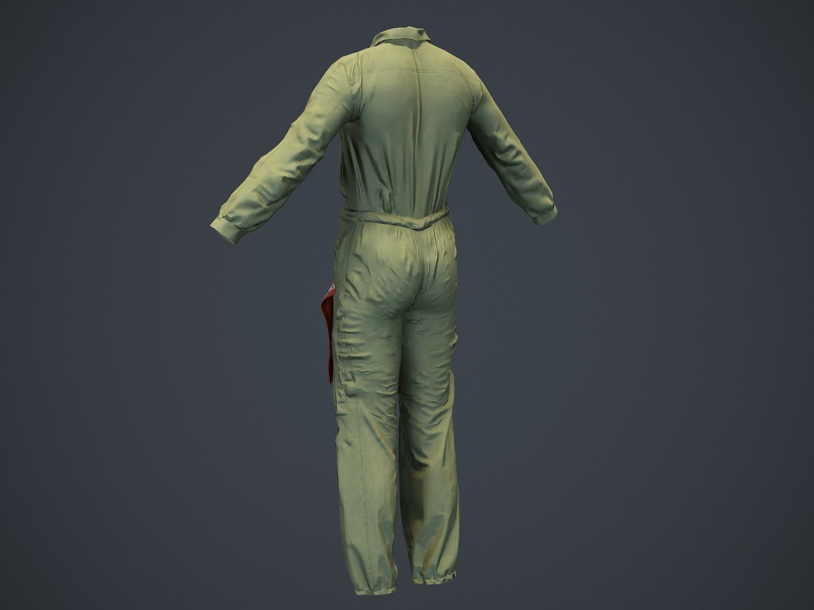 Mechanic Uniform for Games Low-poly 3D model_11