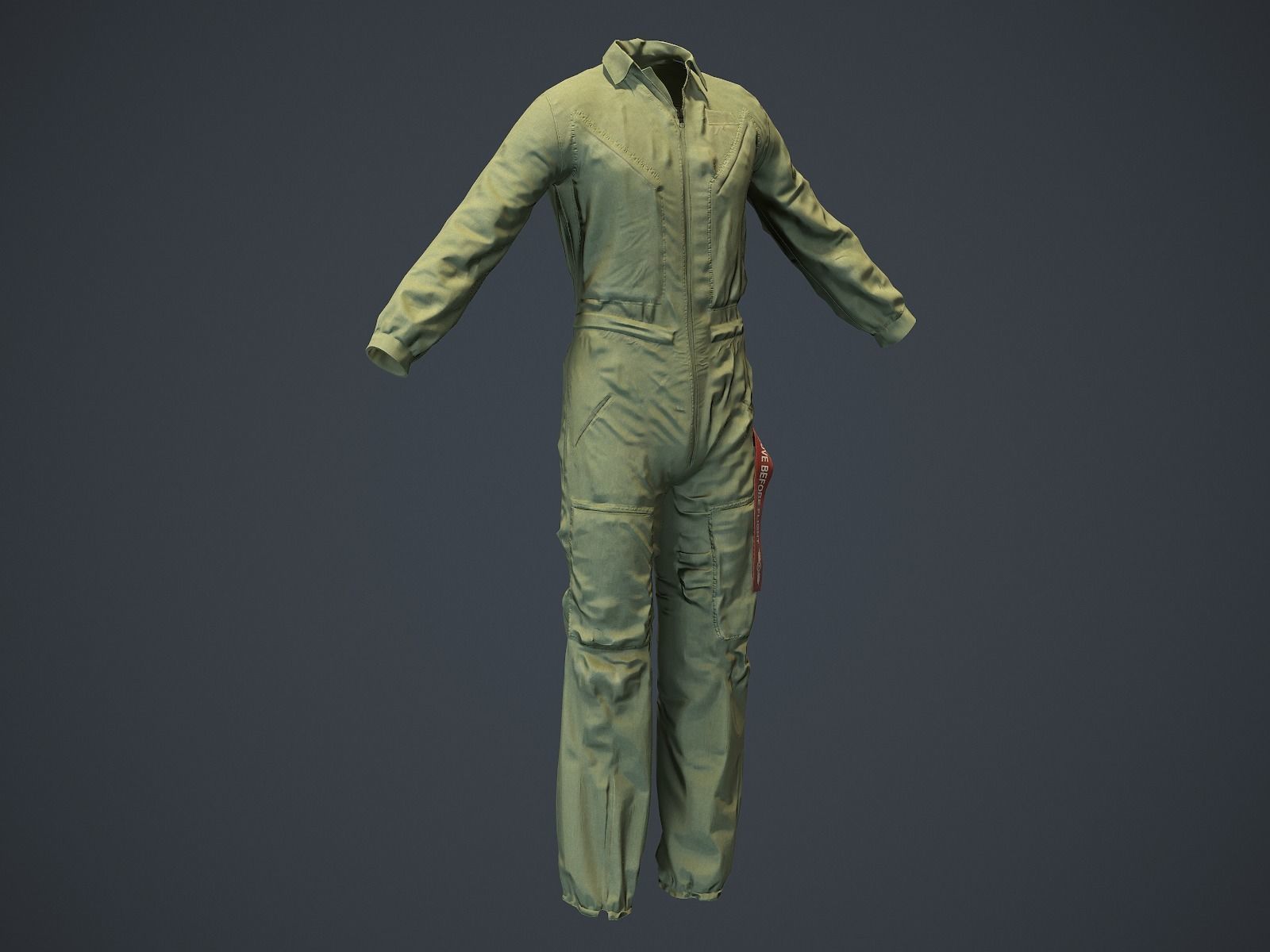 Mechanic Uniform for Games Low-poly 3D model_10