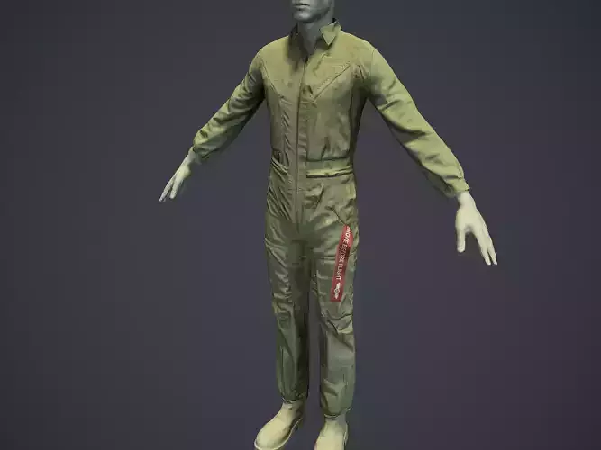 Mechanic Uniform for Games Low-poly 3D model
