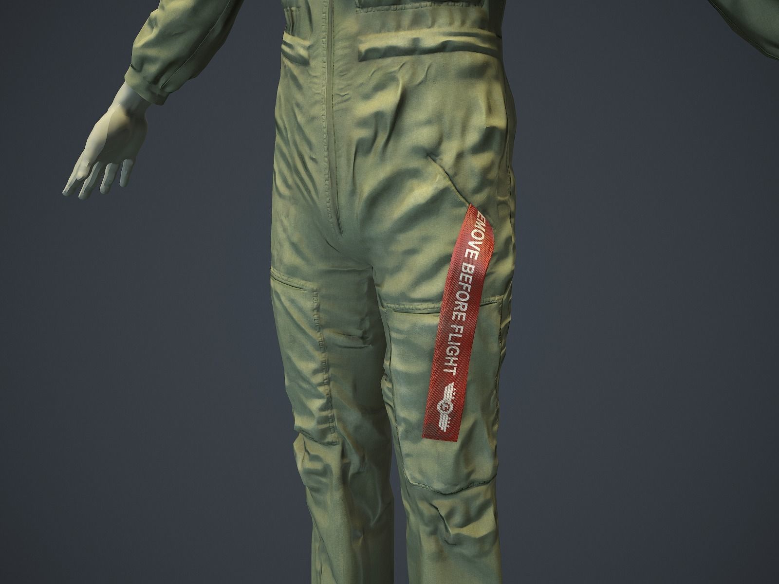 Mechanic Uniform for Games Low-poly 3D model_5