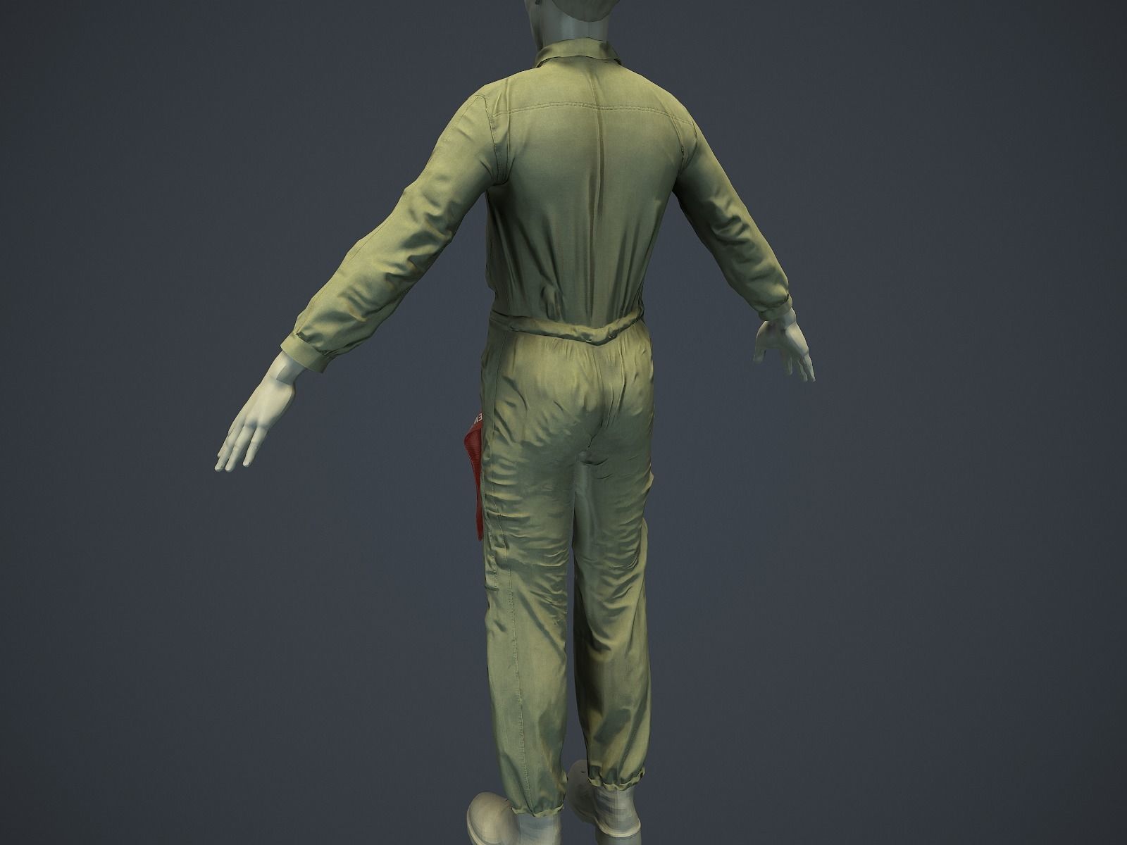 Mechanic Uniform for Games Low-poly 3D model_2