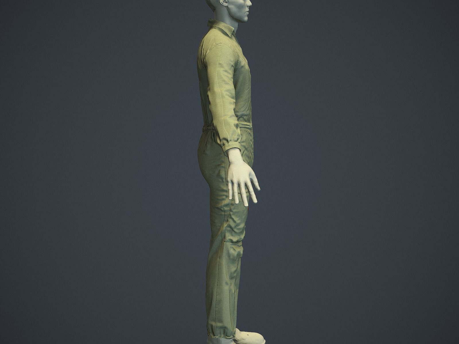 Mechanic Uniform for Games Low-poly 3D model_9