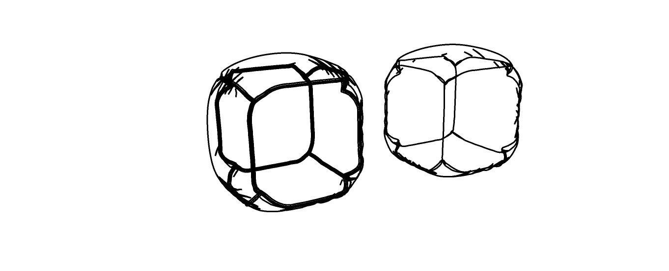 Beanbags Pouf 3D model_3