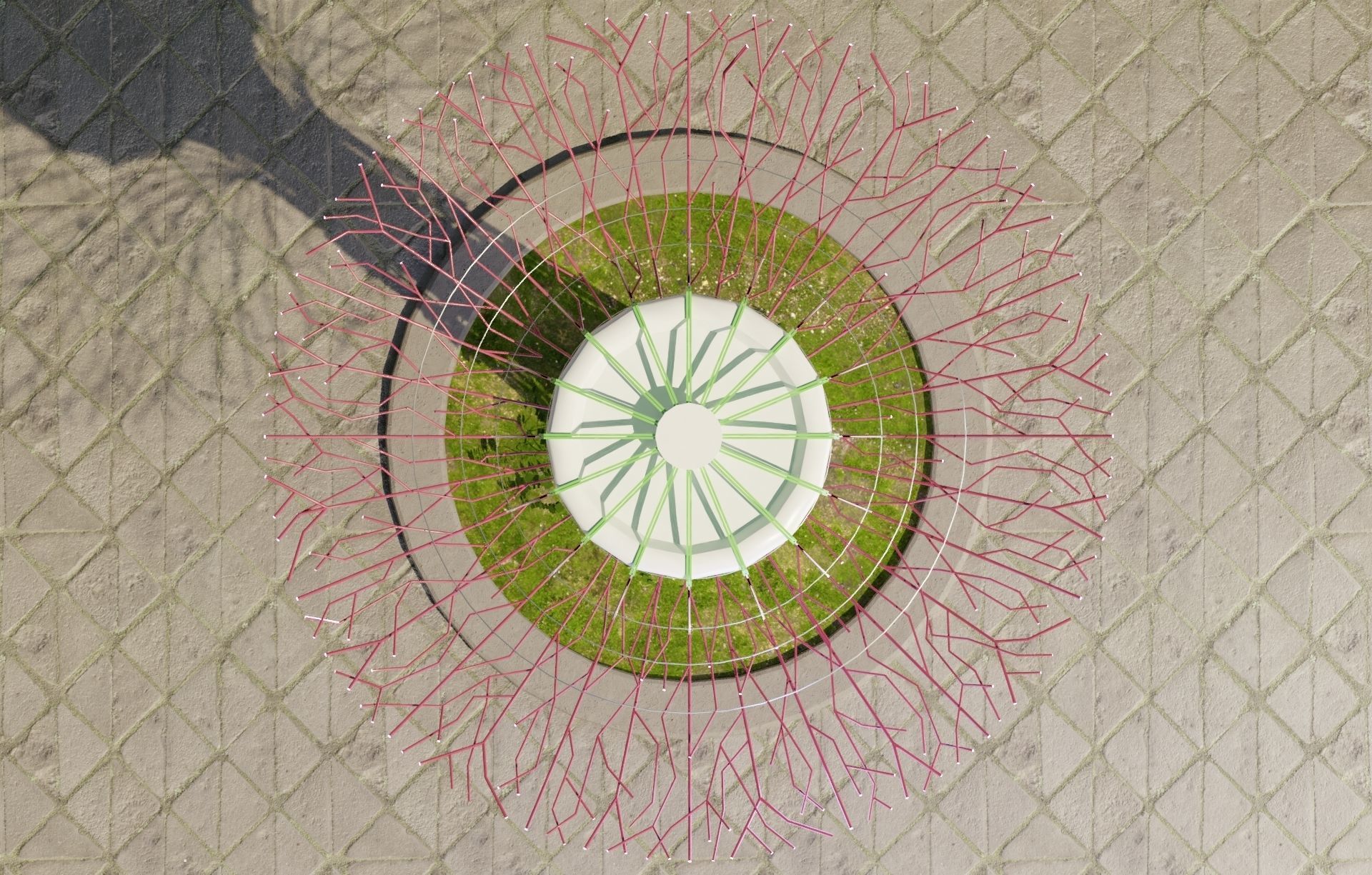 Singapore supertrees Gardens by the Bay Low-poly 3D model_6