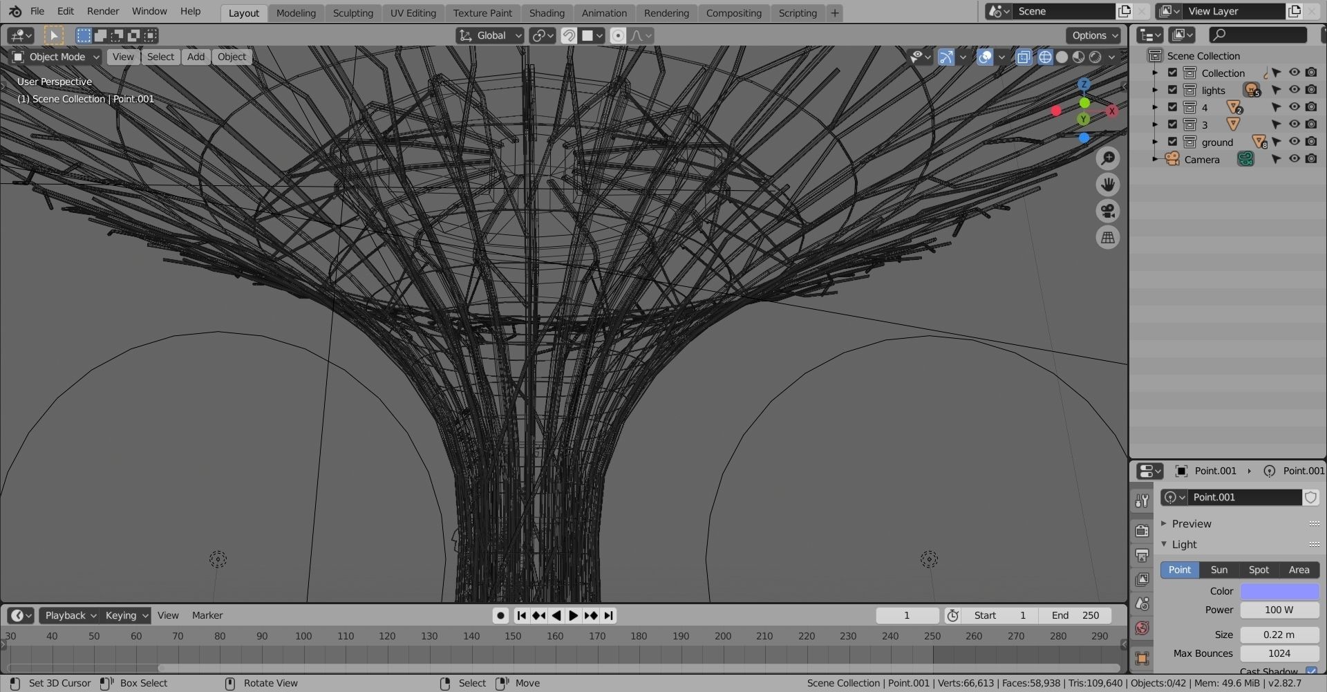 Singapore supertrees Gardens by the Bay Low-poly 3D model_15