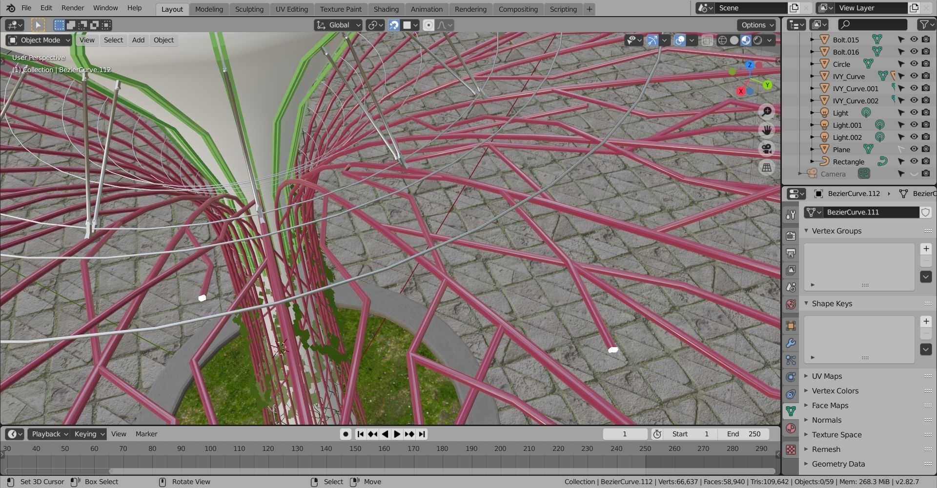 Singapore supertrees Gardens by the Bay Low-poly 3D model_7
