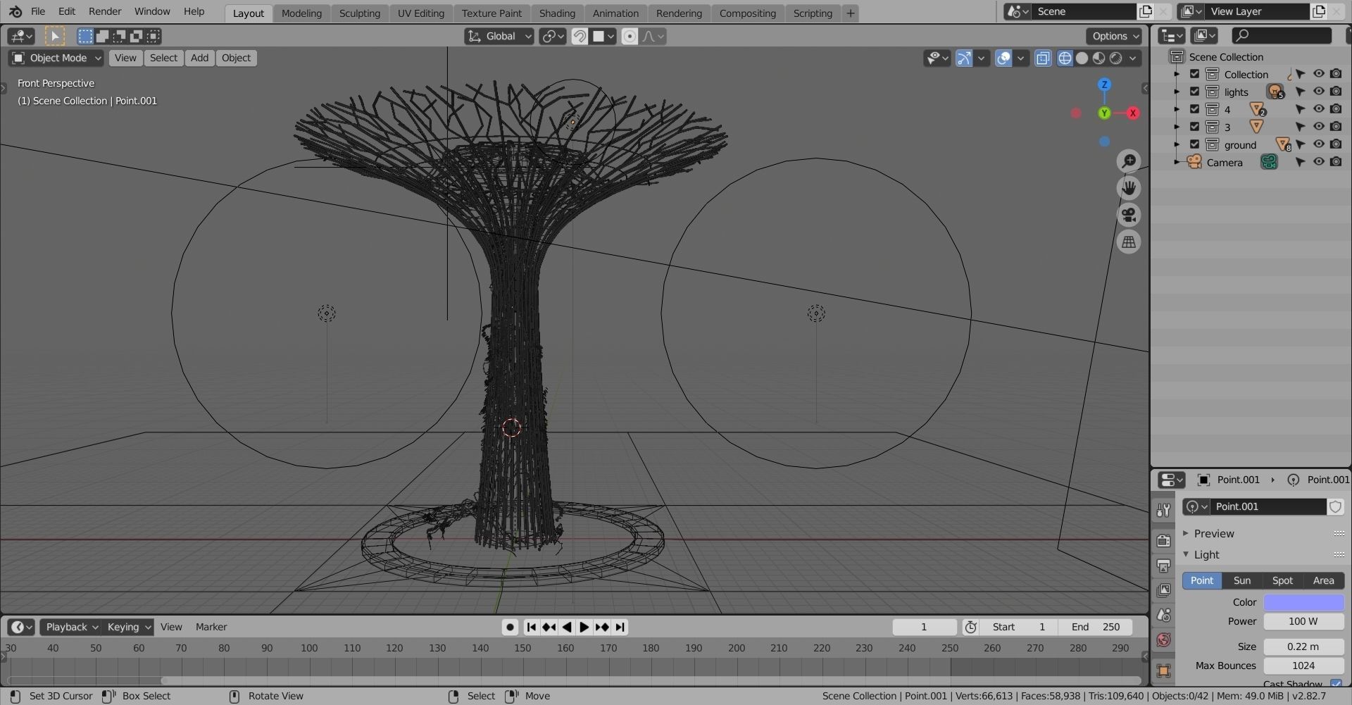 Singapore supertrees Gardens by the Bay Low-poly 3D model_14