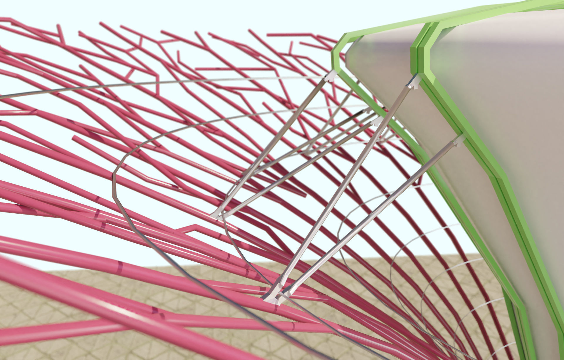 Singapore supertrees Gardens by the Bay Low-poly 3D model_5