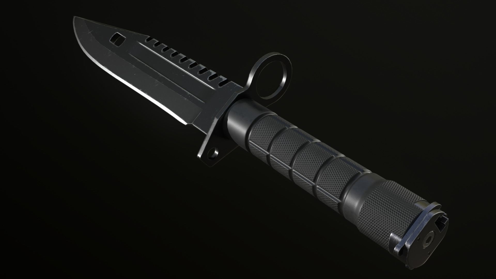 M9 Bayonet Low-poly 3D model_2