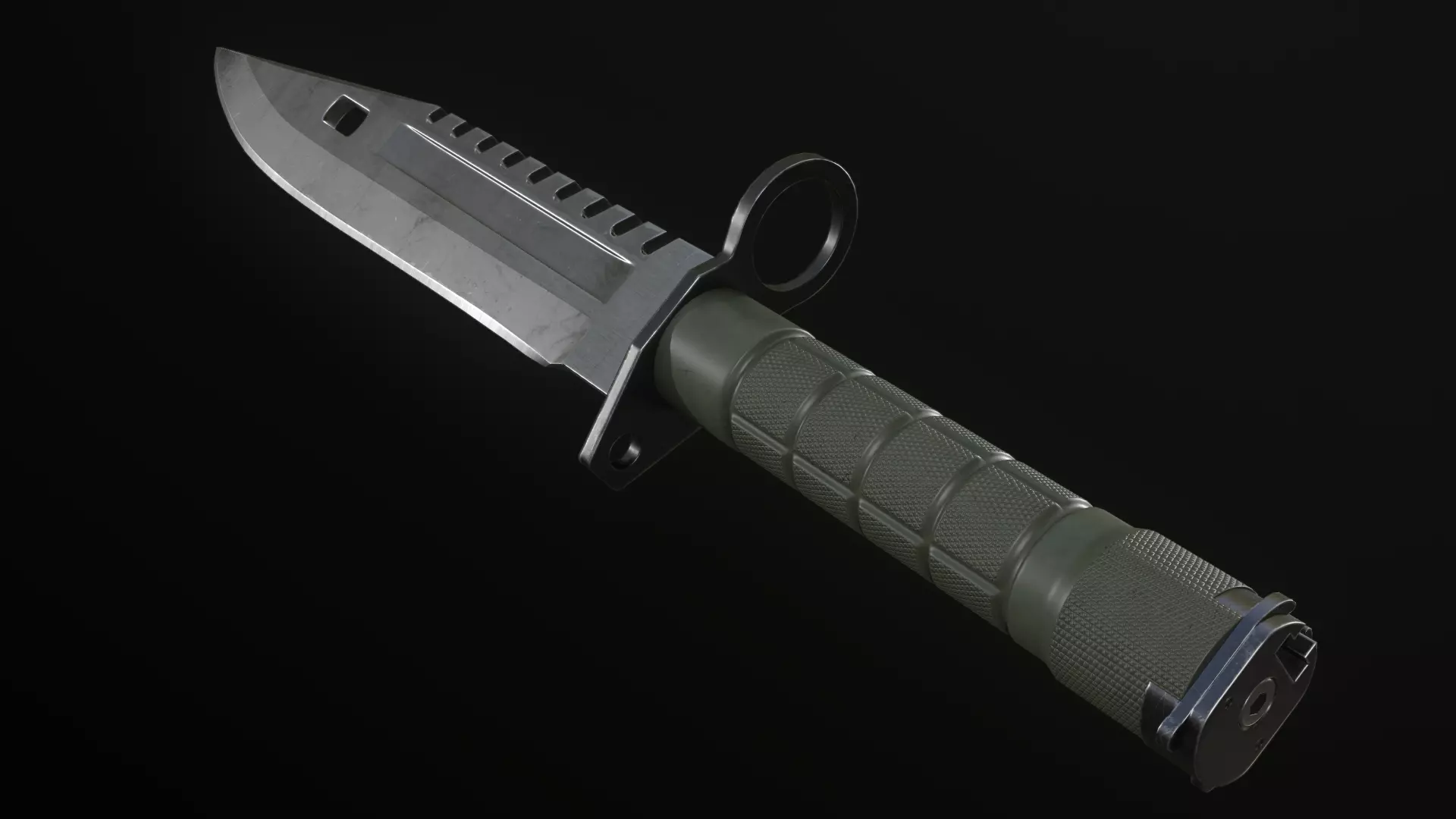 M9 Bayonet Low-poly 3D model_0