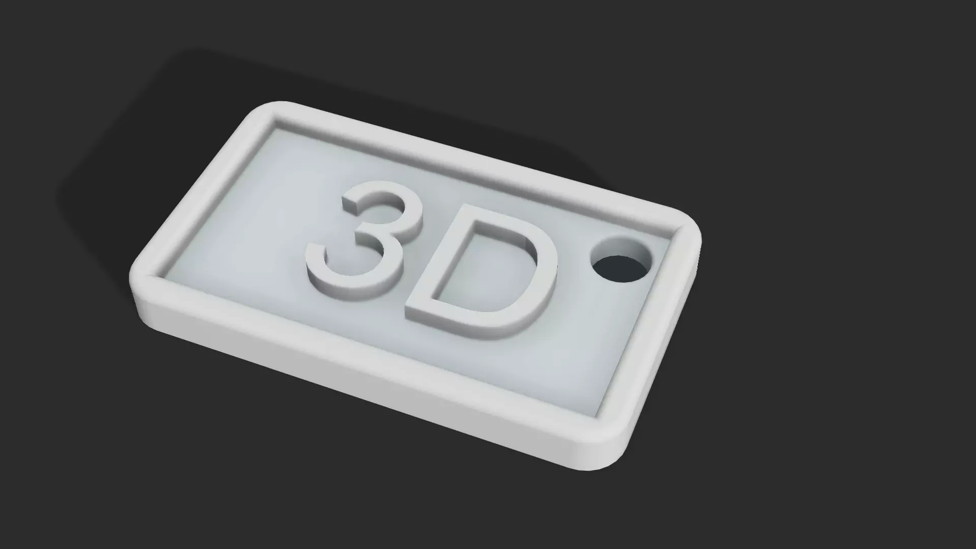 3D Keychain plastic tag 3D print model_0