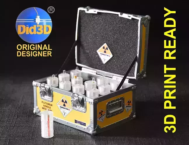 PLUTONIUM CASE BTTF 3D Print HQ 1-8 Scale 3D print model