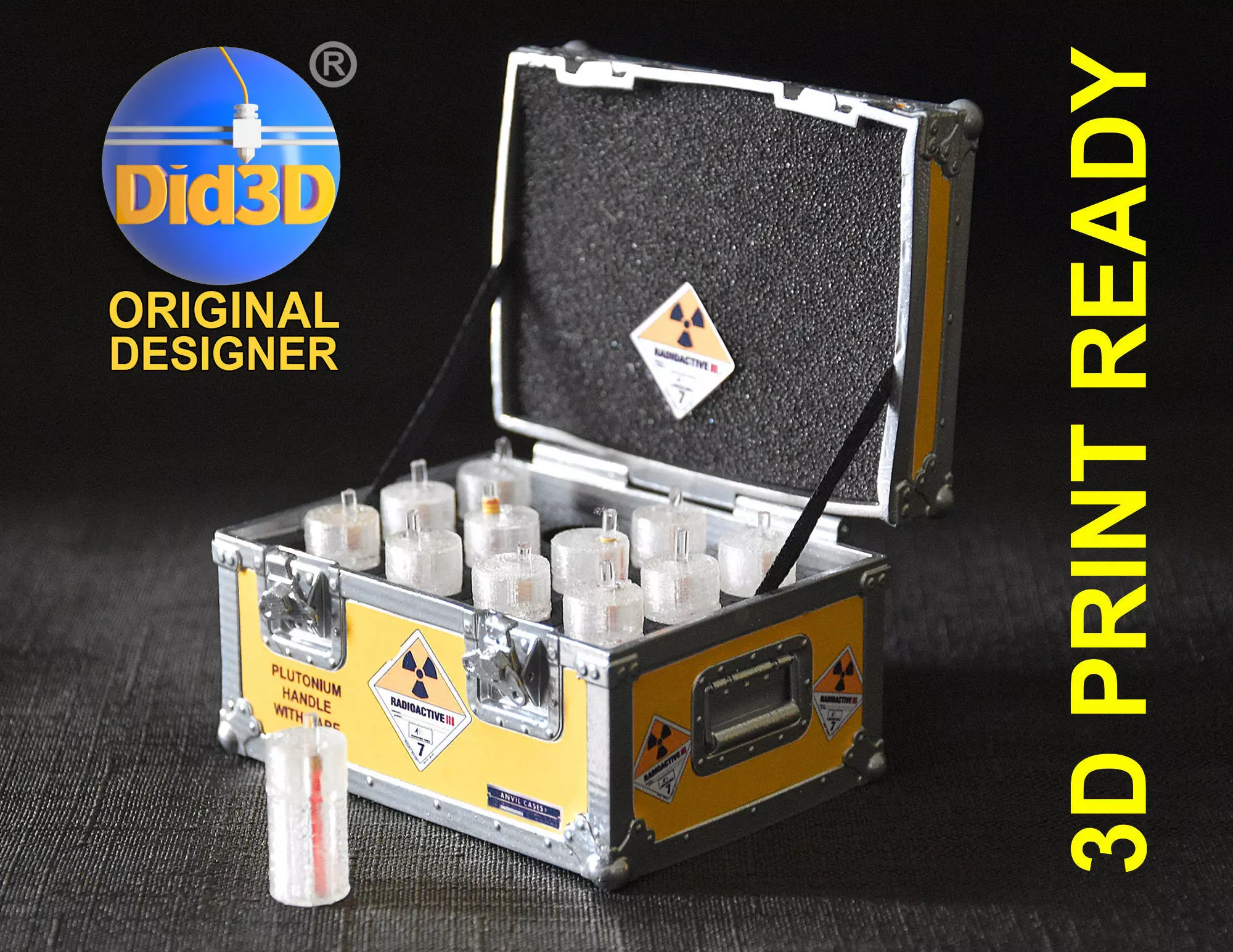 PLUTONIUM CASE BTTF 3D Print HQ 1-8 Scale 3D print model_0