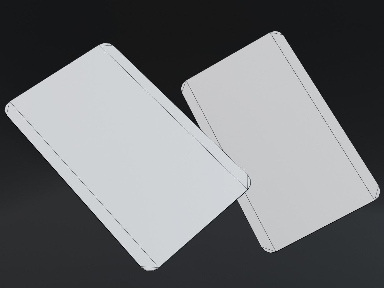 low-poly keycard two cards Free low-poly 3D model_3
