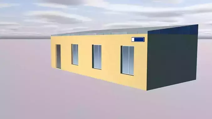 Public toilet Low-poly 3D model