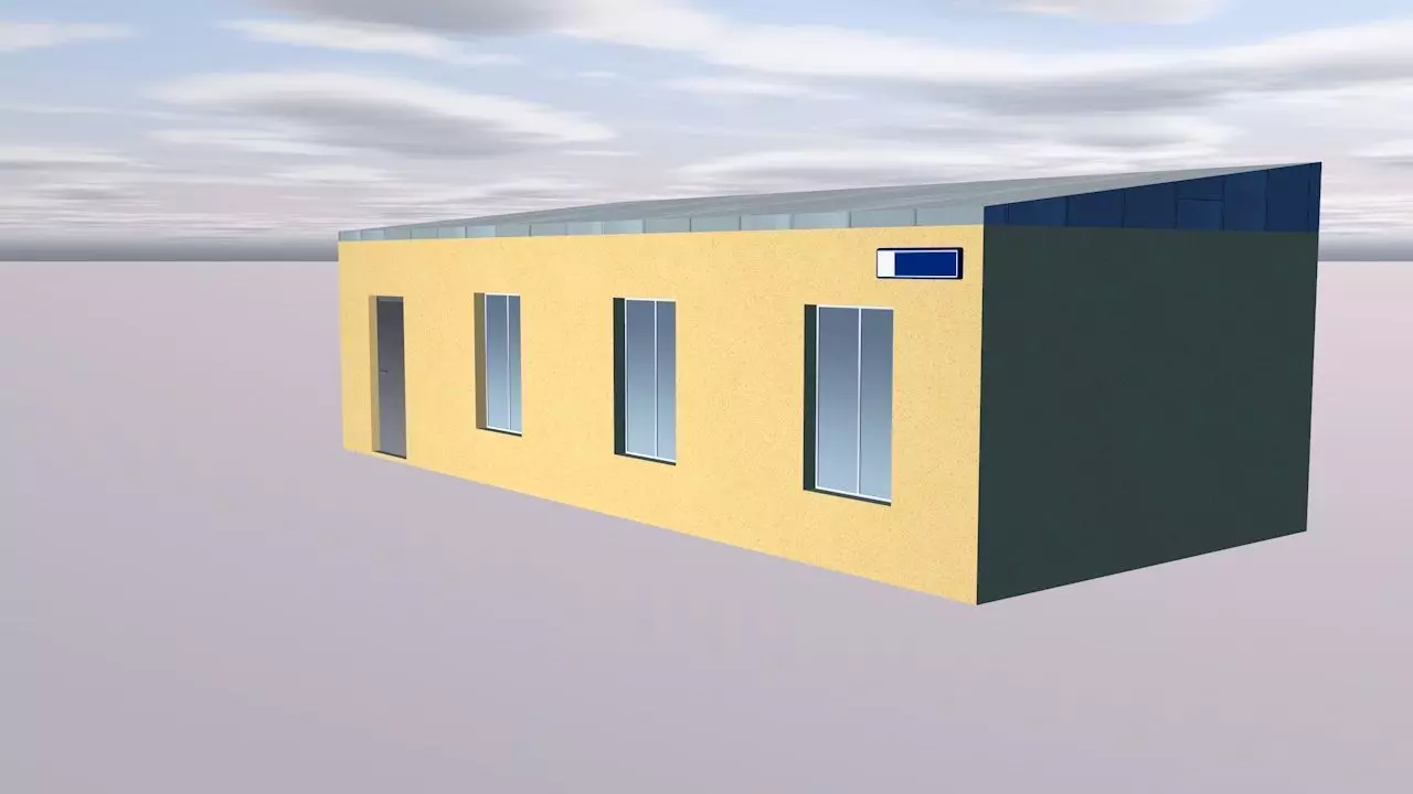 Public toilet Low-poly 3D model_0