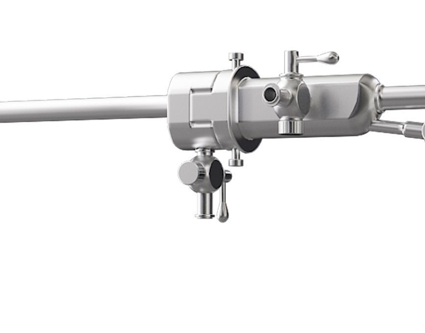 HYSTEROSCOPE surgical instrument with two handles 3D model_2