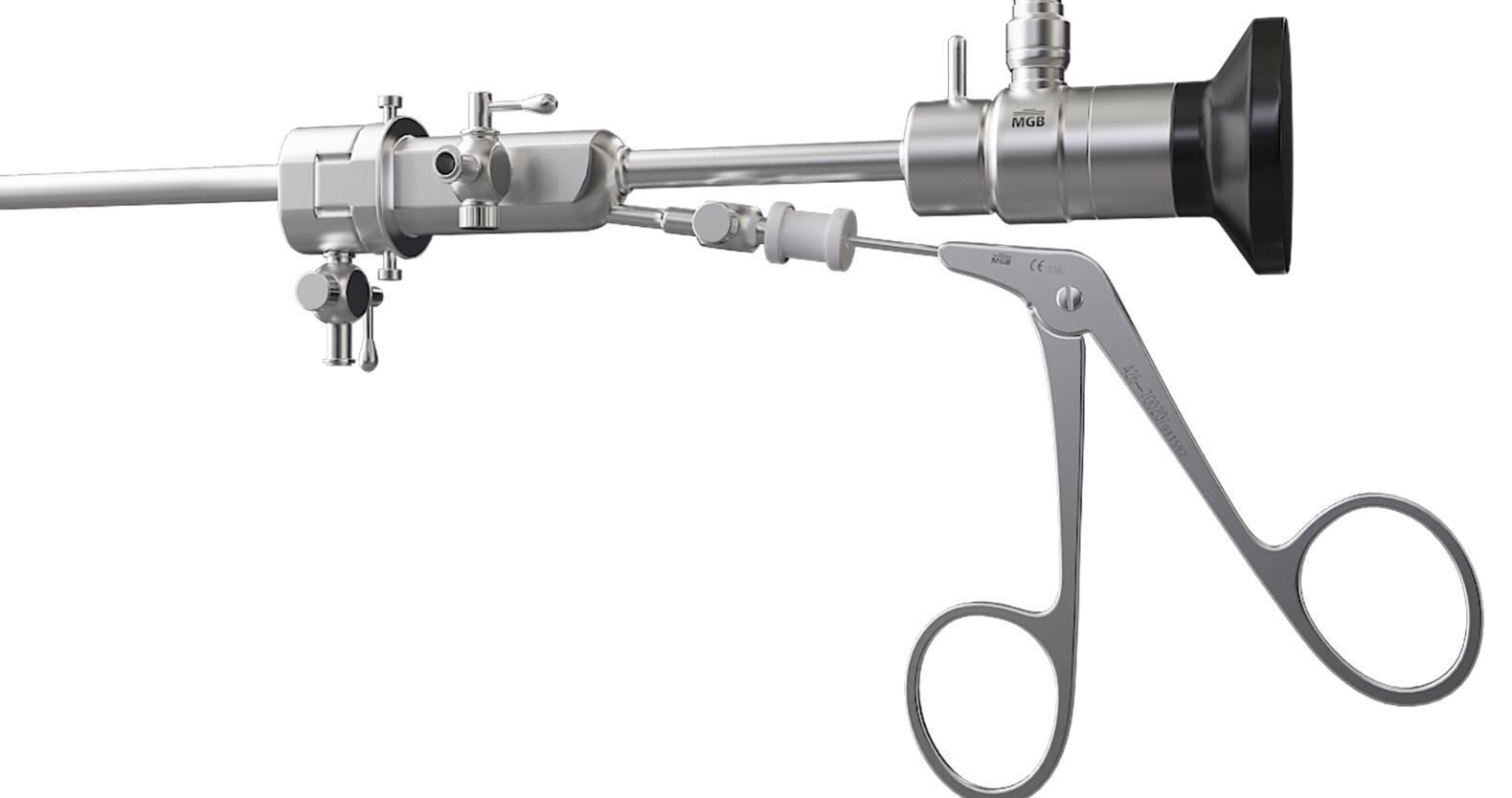 HYSTEROSCOPE surgical instrument with two handles 3D model_1