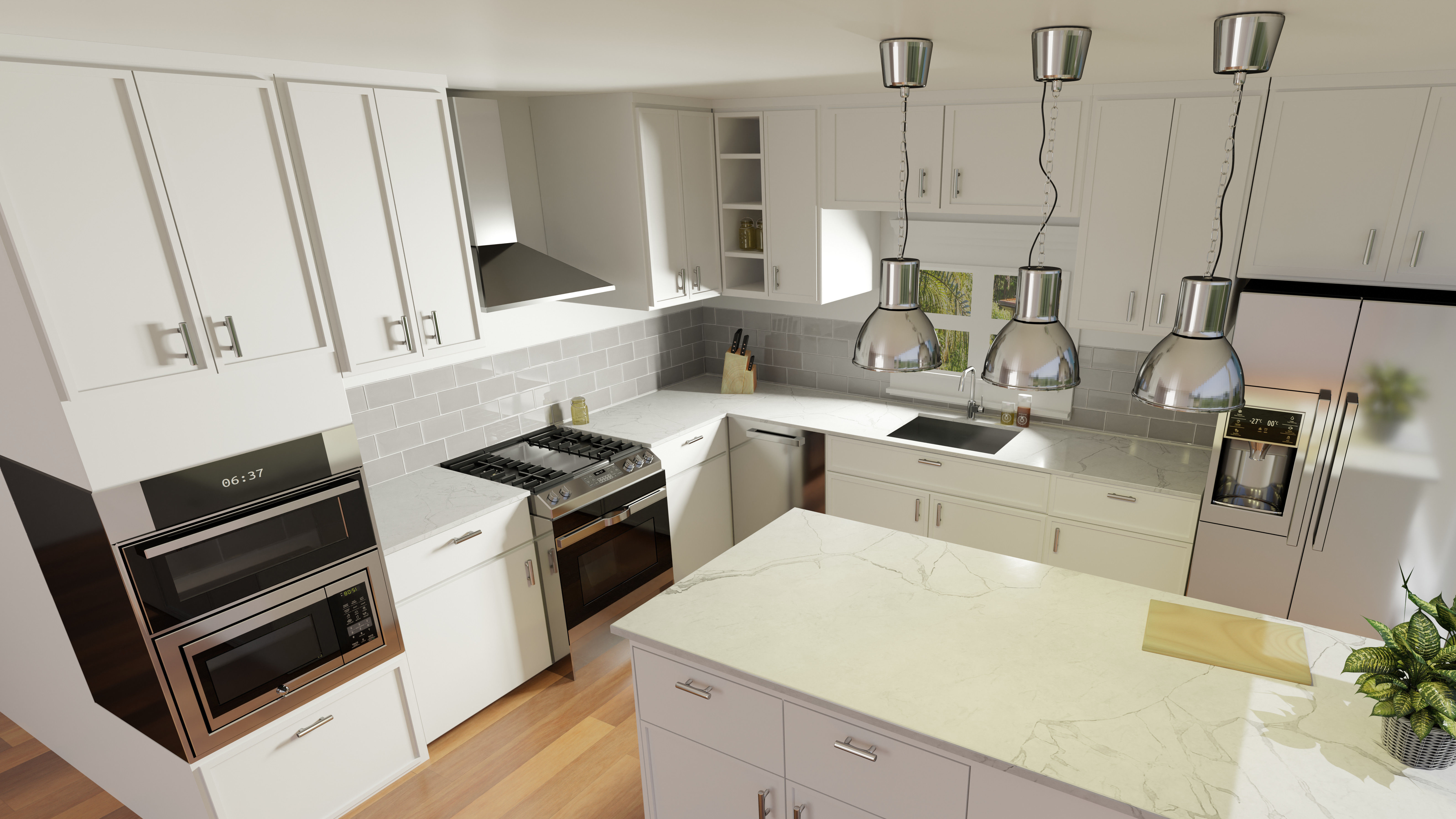 Modern Kitchen Interior 3D model_3