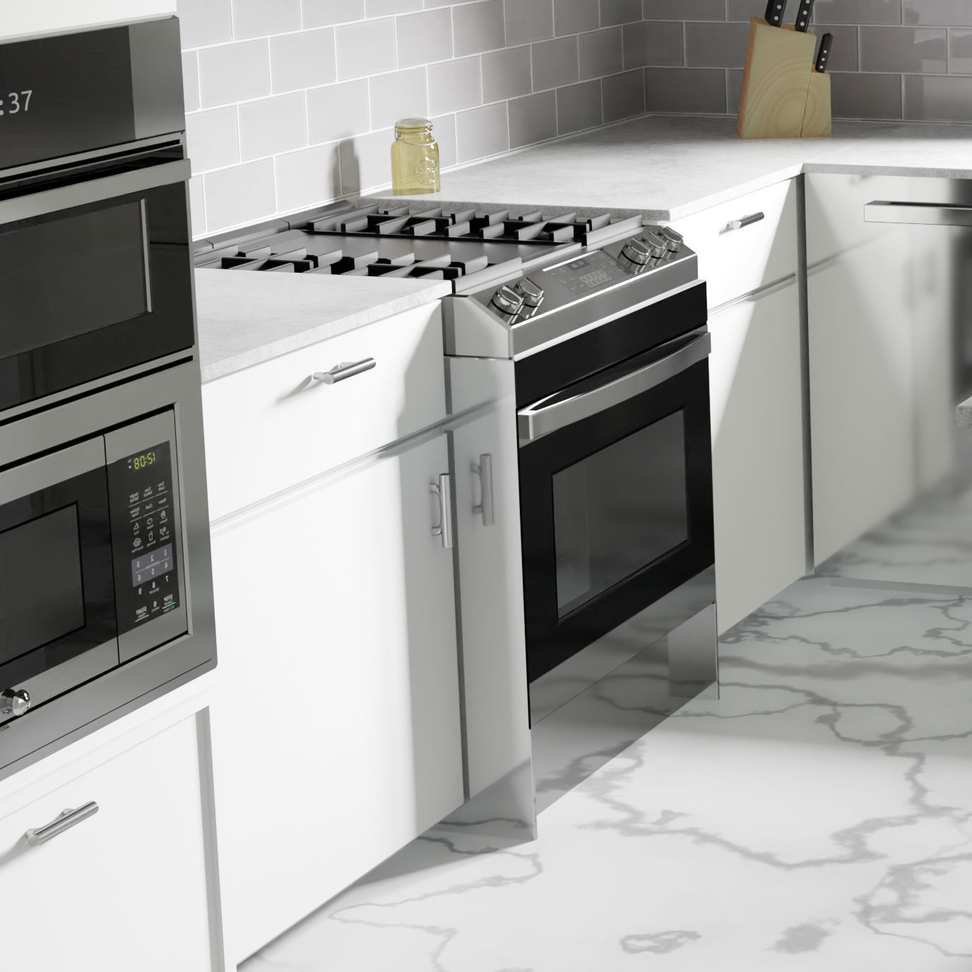 Modern Kitchen Interior 3D model_5