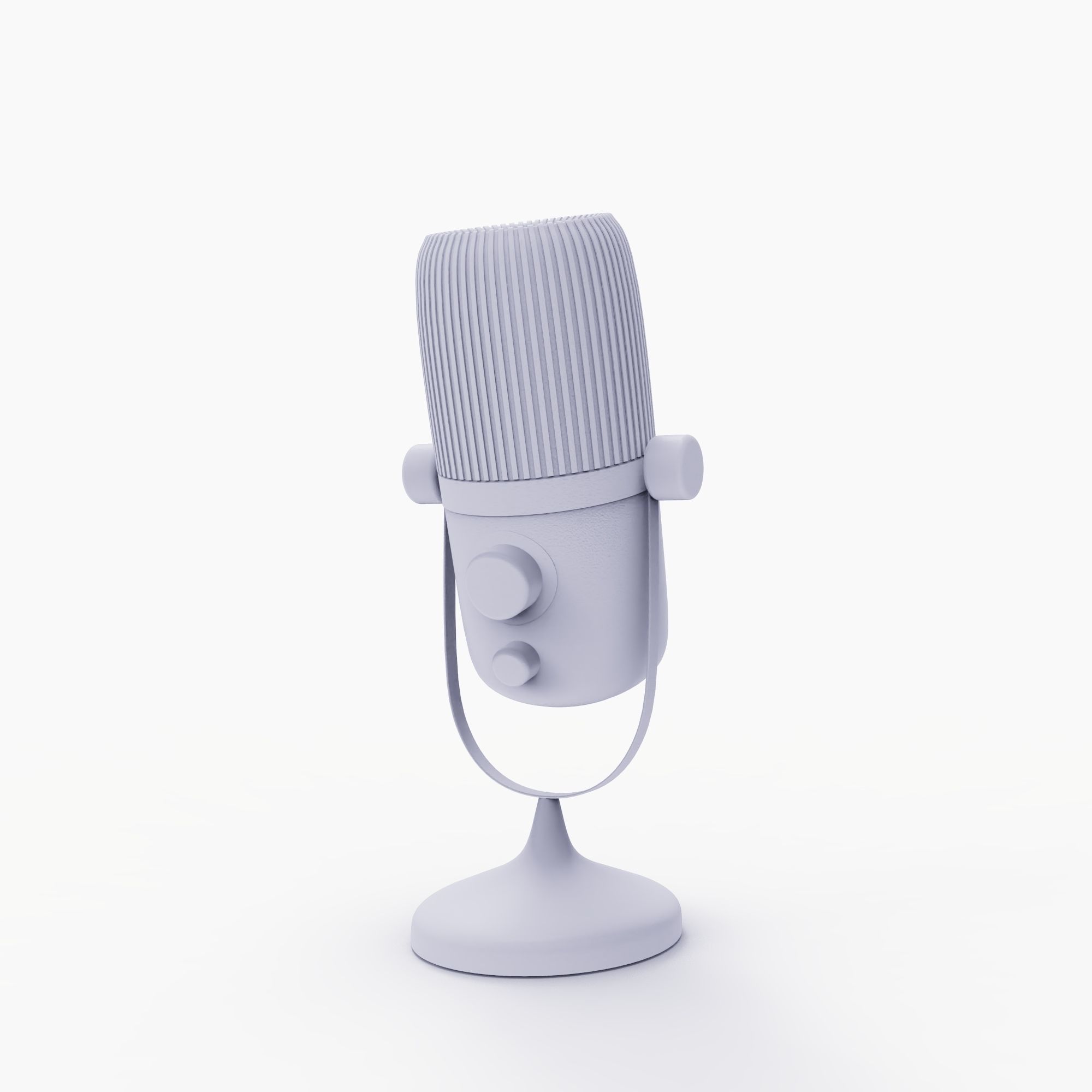 Retro radio microphone 3D print model_1