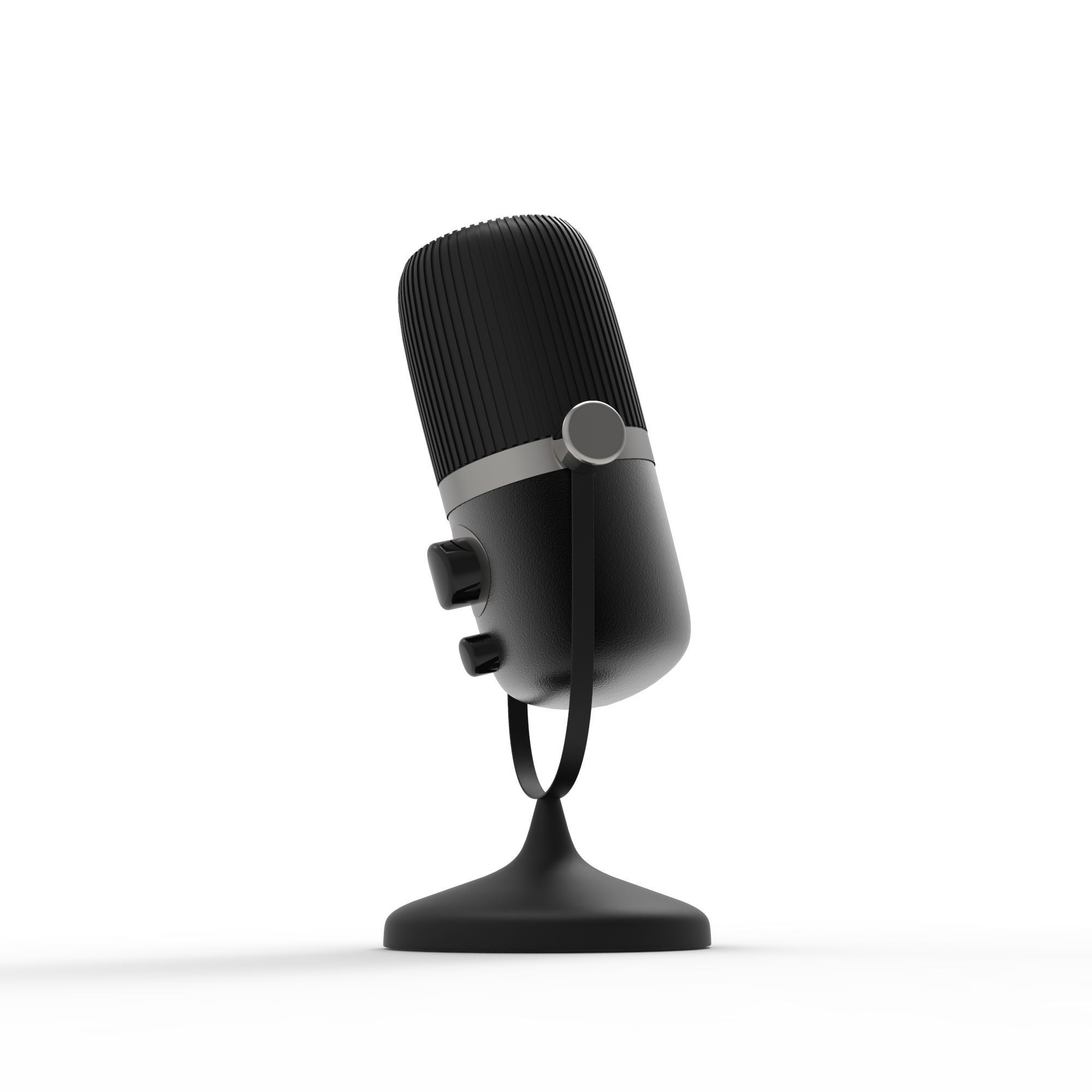 Retro radio microphone 3D print model_5