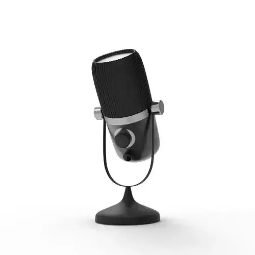 Retro radio microphone 3D print model