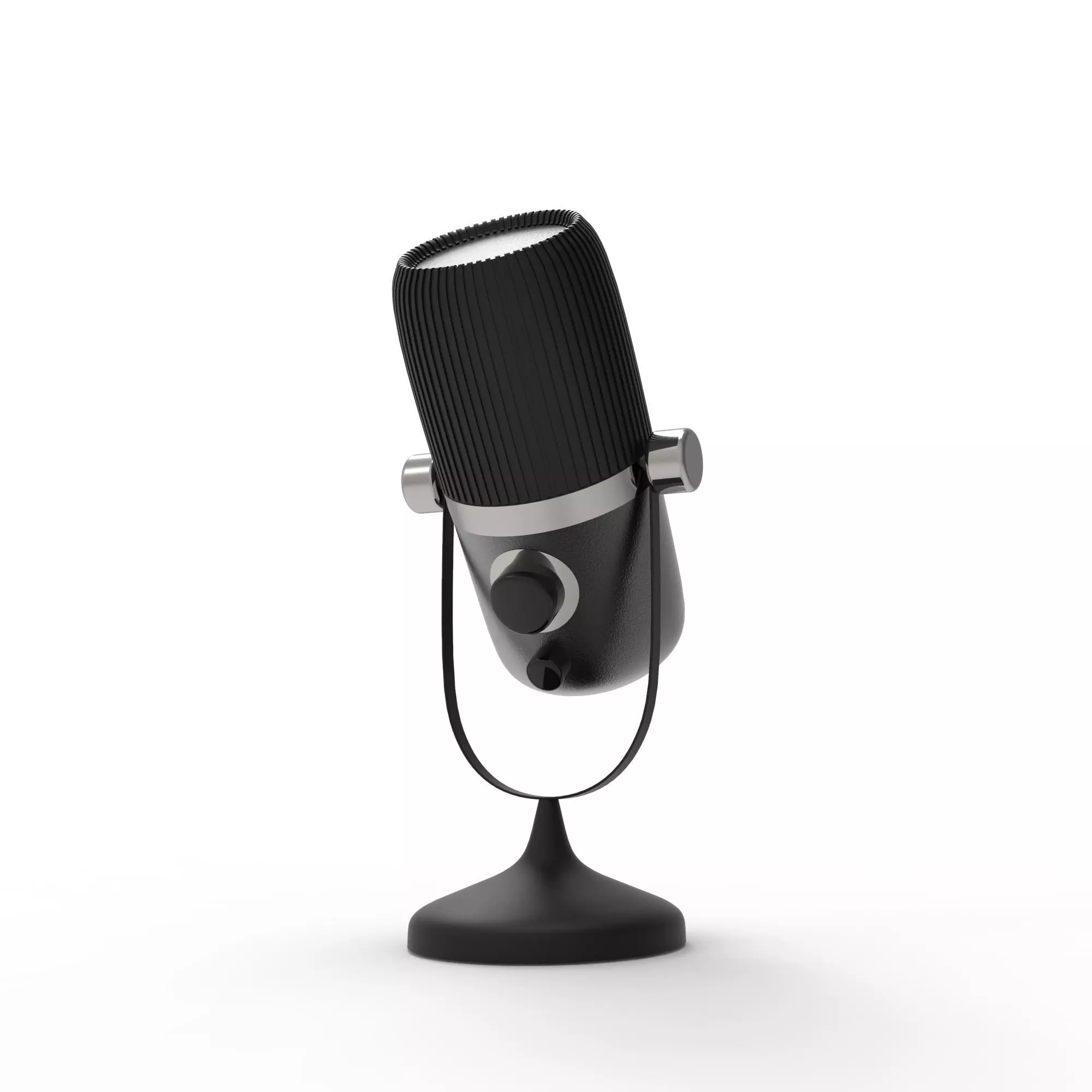 Retro radio microphone 3D print model_0