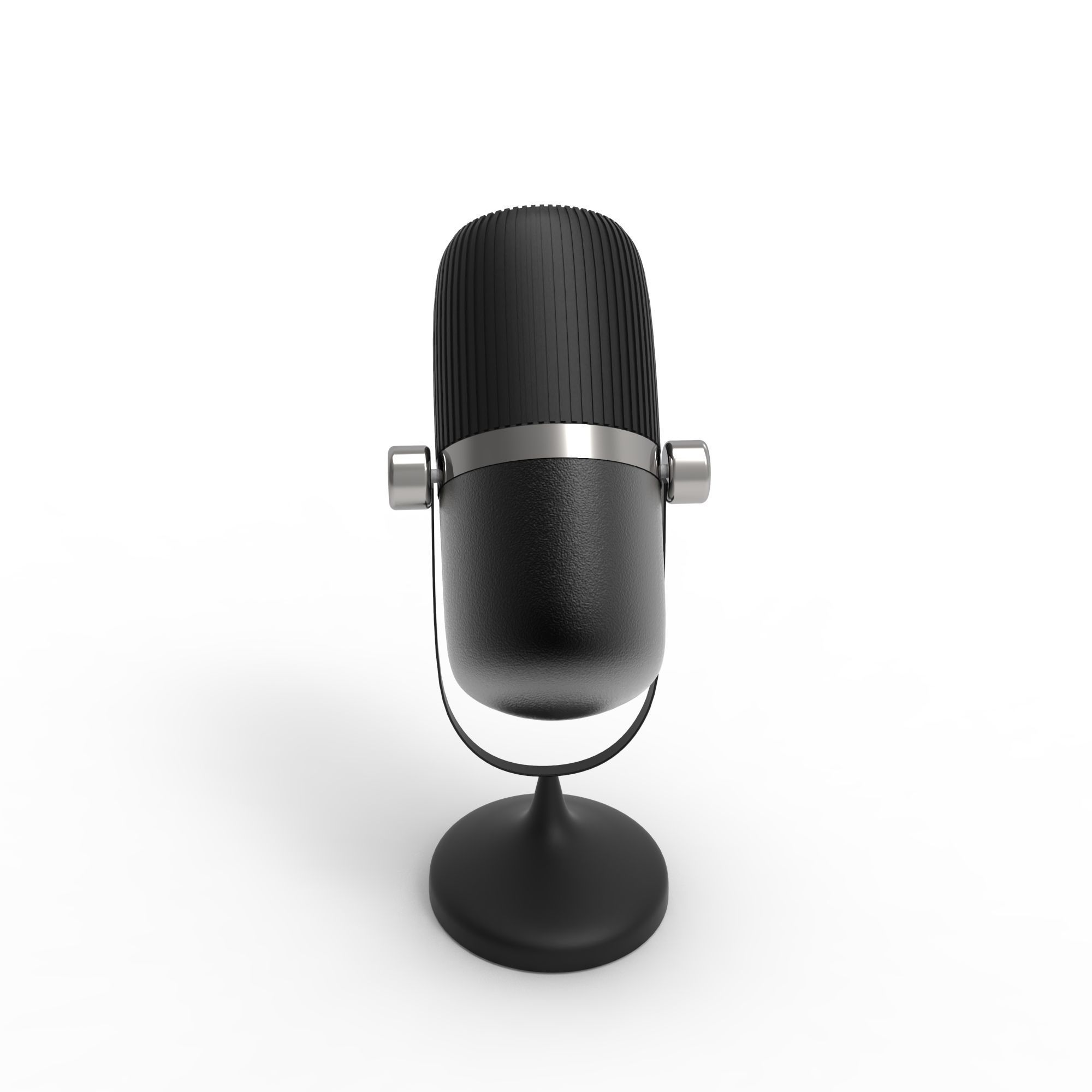 Retro radio microphone 3D print model_3
