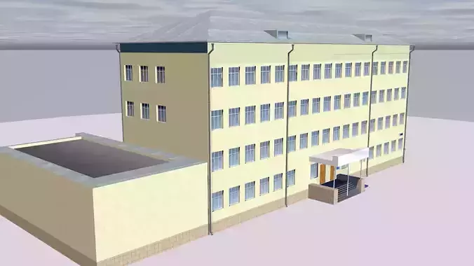 Hospital building with two floors