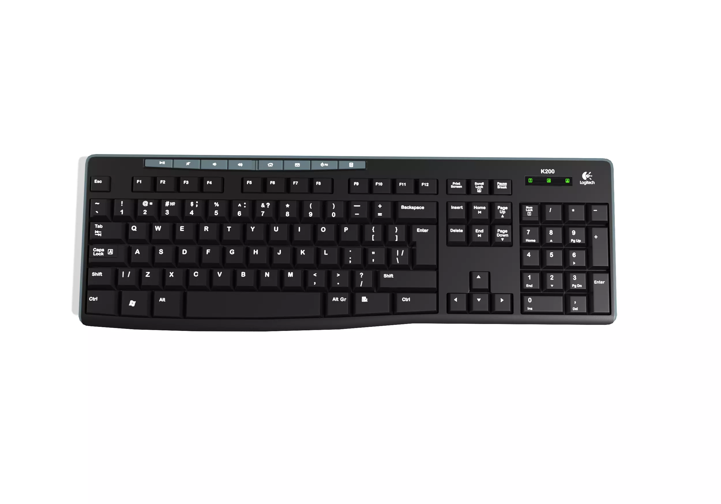 Logitech k200 keyboard lowPoly Low-poly 3D model_0
