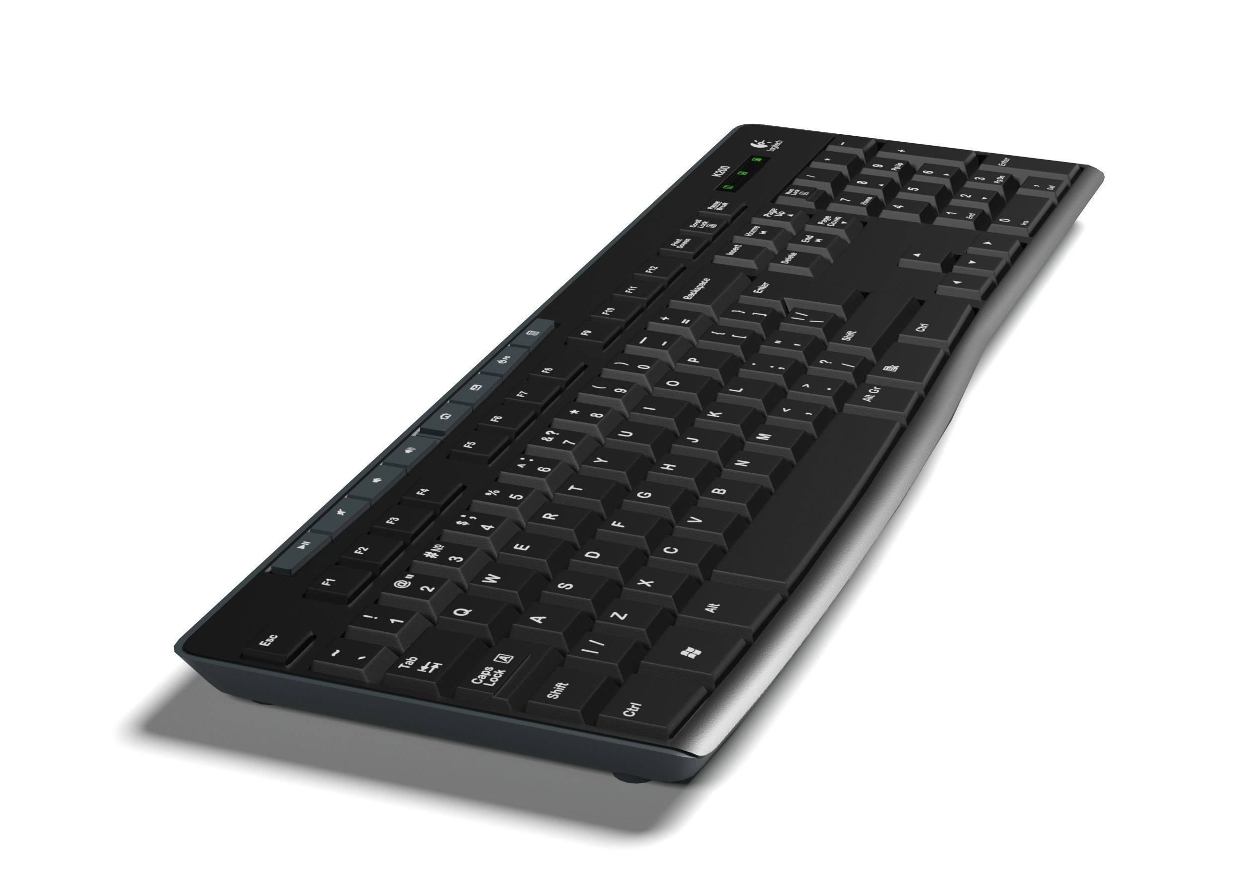 Logitech k200 keyboard lowPoly Low-poly 3D model_1