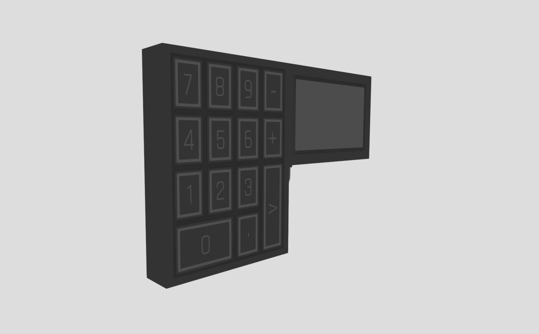 Sci-fi Security Keypad Low-poly 3D model_14