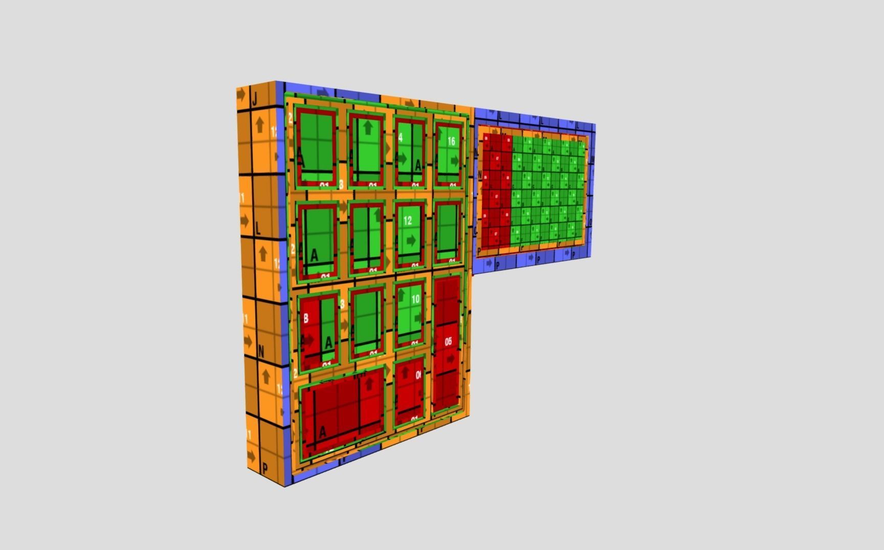 Sci-fi Security Keypad Low-poly 3D model_9