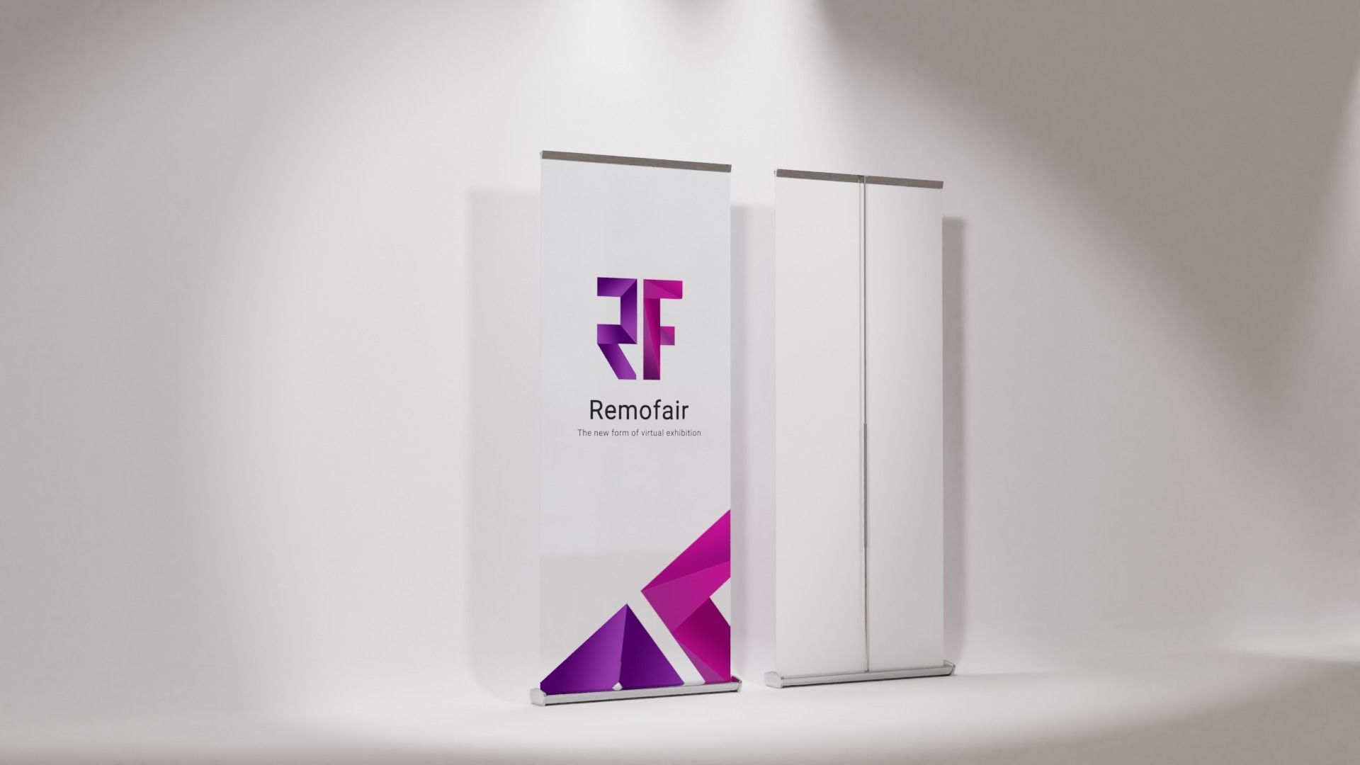 Roll Up Stand Banner Marketing Branding Sales 3D model_2