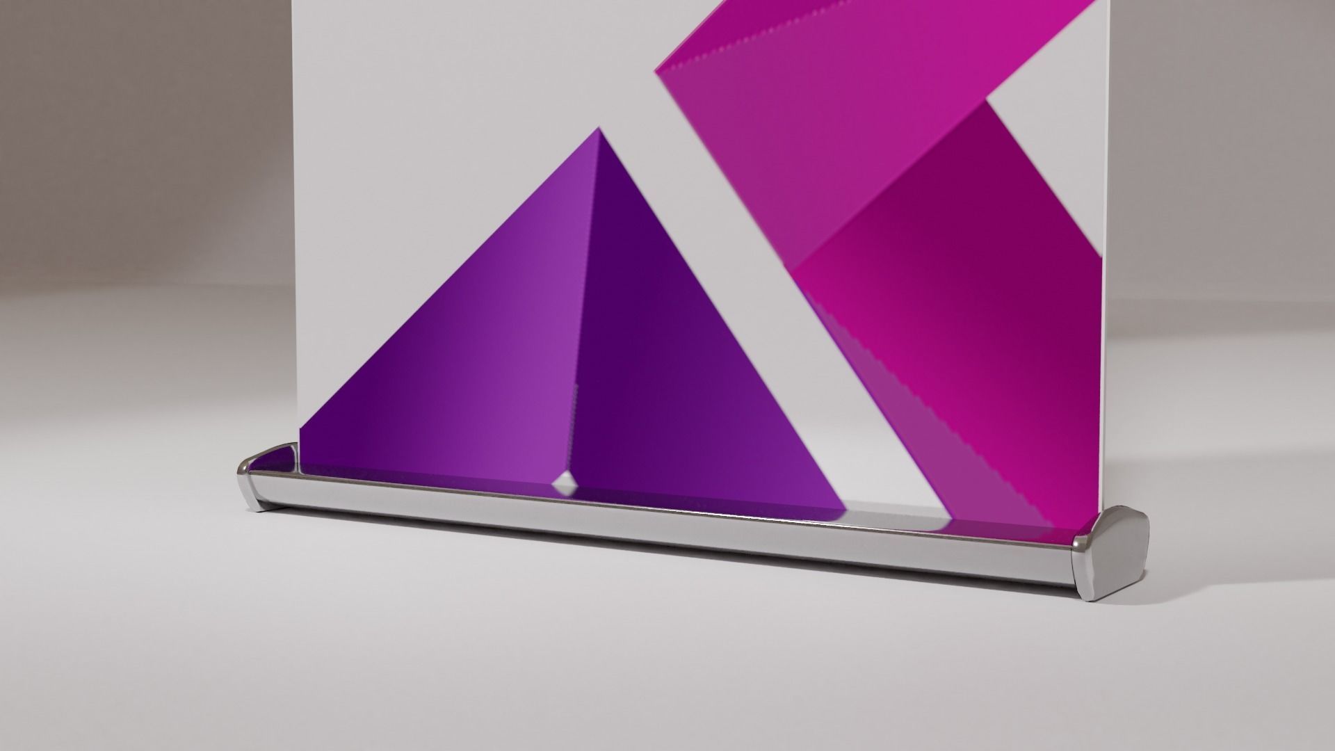 Roll Up Stand Banner Marketing Branding Sales 3D model_7