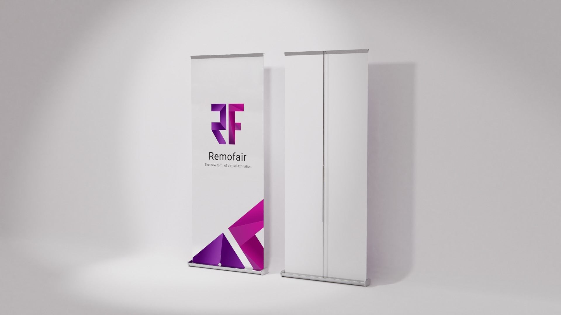 Roll Up Stand Banner Marketing Branding Sales 3D model_1
