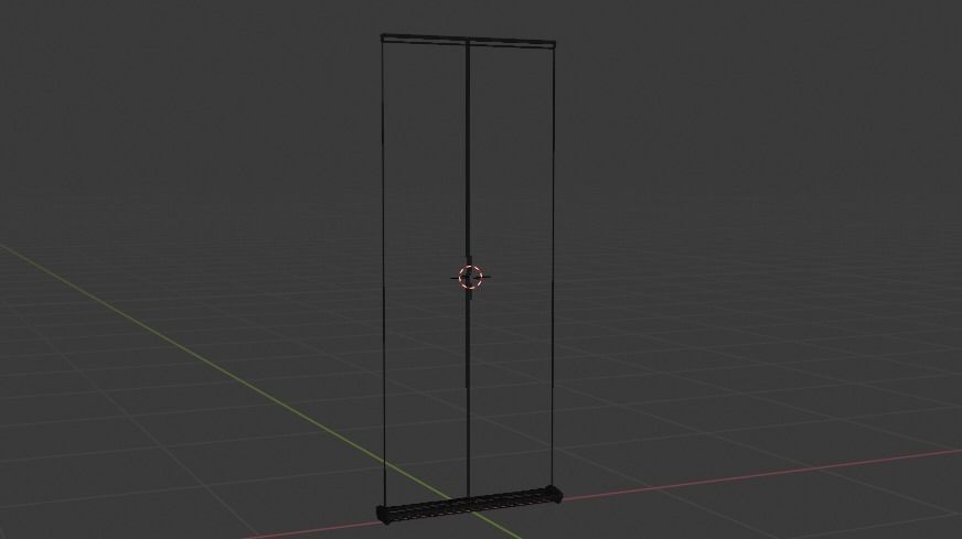 Roll Up Stand Banner Marketing Branding Sales 3D model_10