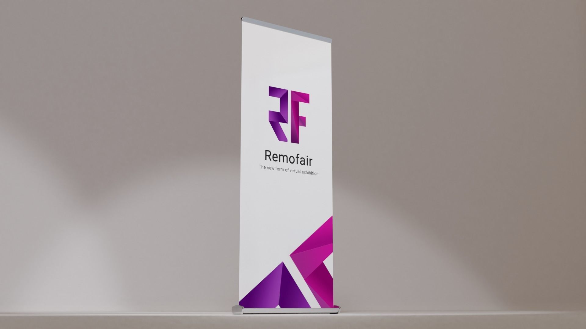 Roll Up Stand Banner Marketing Branding Sales 3D model_5