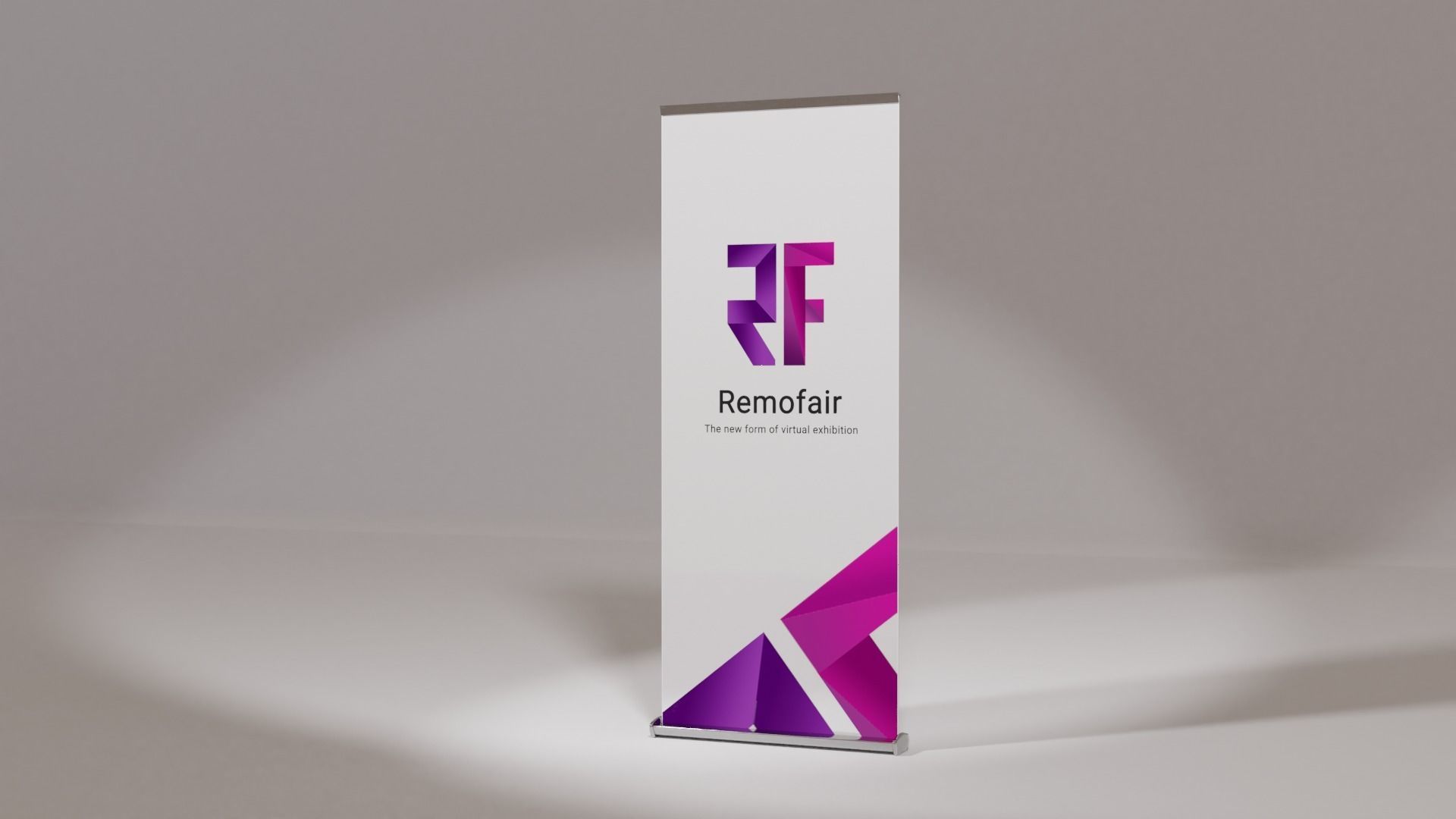 Roll Up Stand Banner Marketing Branding Sales 3D model_4