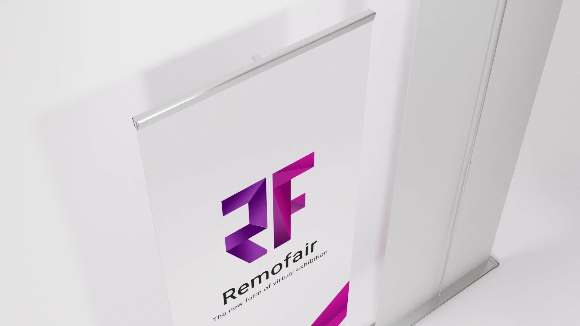Roll Up Stand Banner Marketing Branding Sales 3D model_9