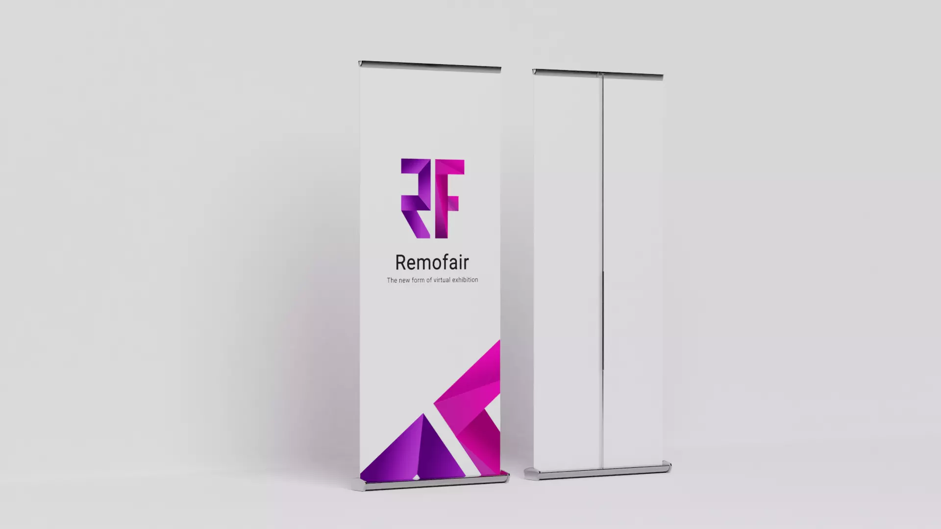 Roll Up Stand Banner Marketing Branding Sales 3D model_0