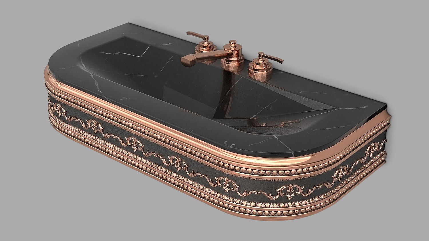 Classic Wash Basin 5 3D model_3