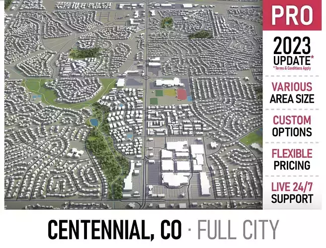 Centennial Low-poly 3D model