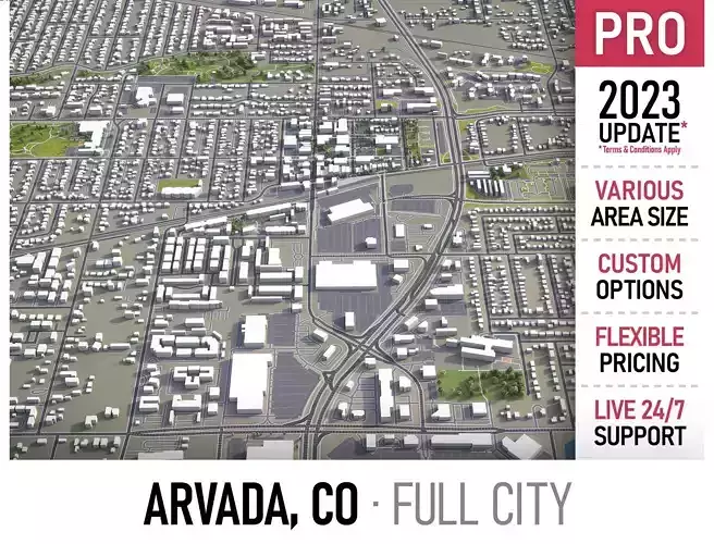 Arvada Low-poly 3D model