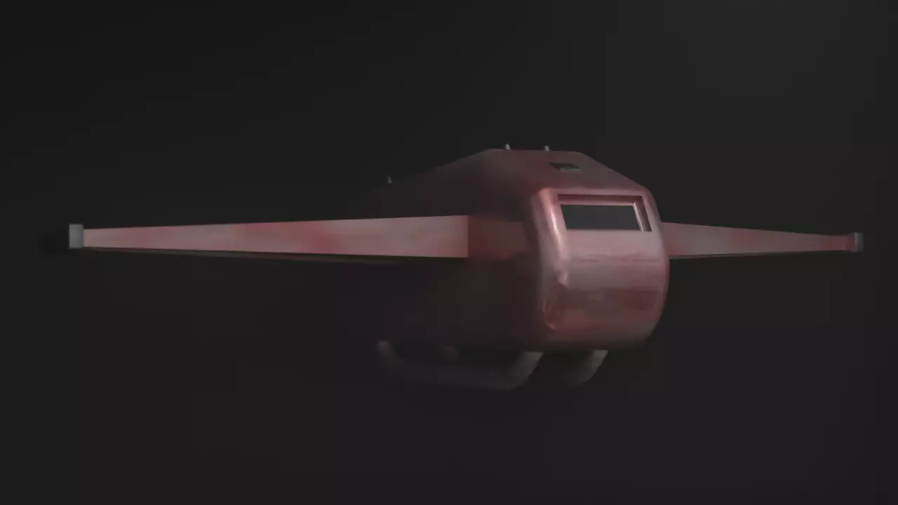 Sci-Fi Rusted Airbus Lowpoly Free 3D model