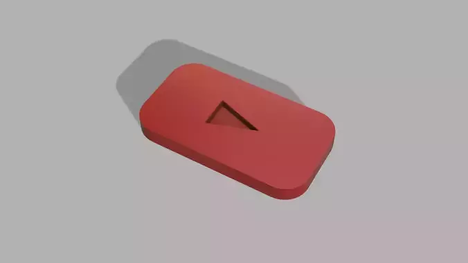 YT Logo STL 3D print model